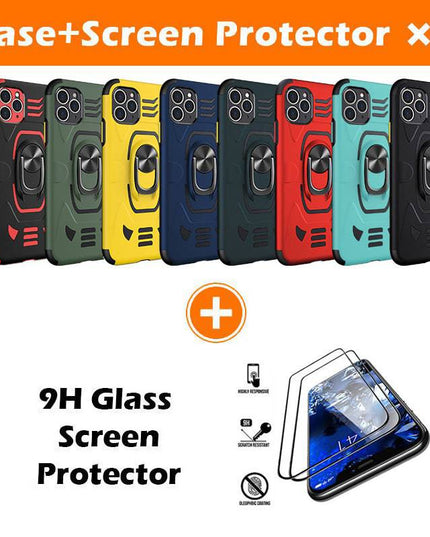 2022 Anti Fall Rugged Shield Ring Bracket Phone case For iPhone 12 Series - Libiyi