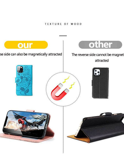 3D Embossed Rose Wallet Case For Google Pixel 6 Pro - Libiyi