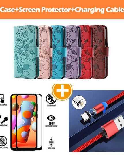 3D Embossed Rose Wallet Case For Google Pixel 6 Pro - Libiyi