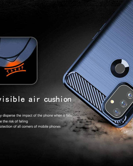 Luxury Carbon Fiber Case For OnePlus Nord N100 With Screen Protector - Libiyi