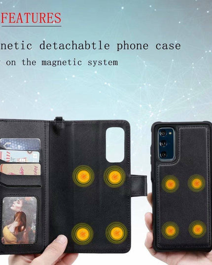 High-quality Split Magnetic 2-in-1 Zipper Wallet Case For Samsung - Libiyi