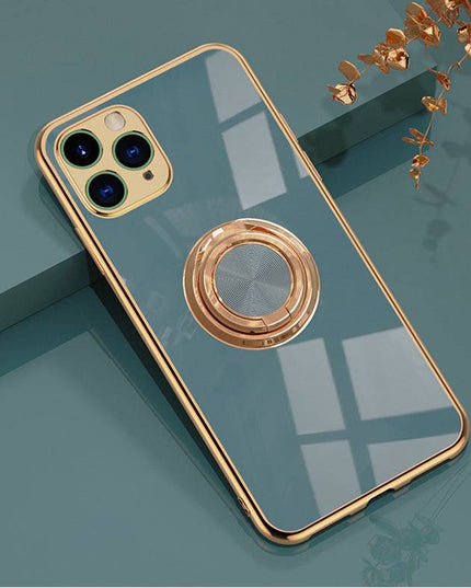 Shiny Plating Built-in Finger Ring Case For iPhone - Libiyi