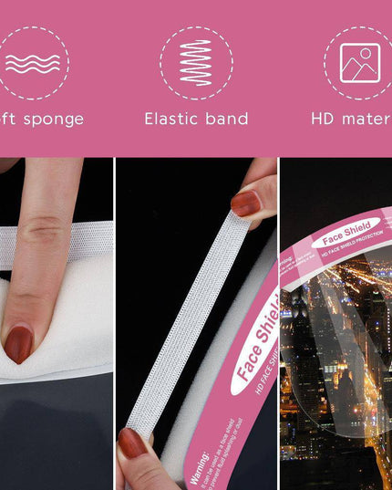 Anti-fog Face Shields with Adjustable Elastic Band(2PCS) - Libiyi