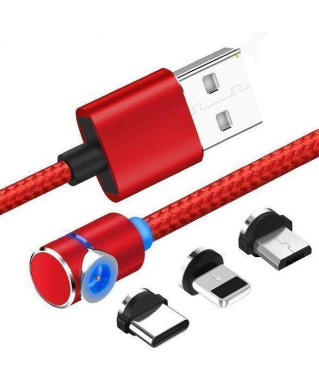 3 in 1 360° Magnetic Charging Cable for Huawei iPhone Samsung - Libiyi