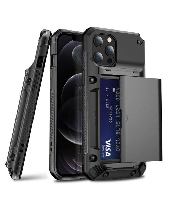 Armor Slide Military Grade Wallet Shockproof Case for iPhone 12 Series - Libiyi