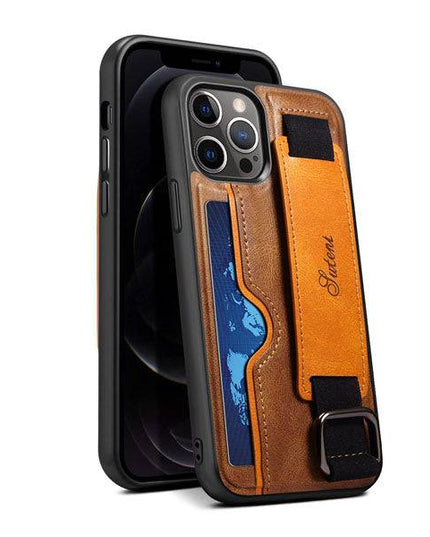2022 Protective Leather Kickstand Wristband Case For iPhone - Libiyi